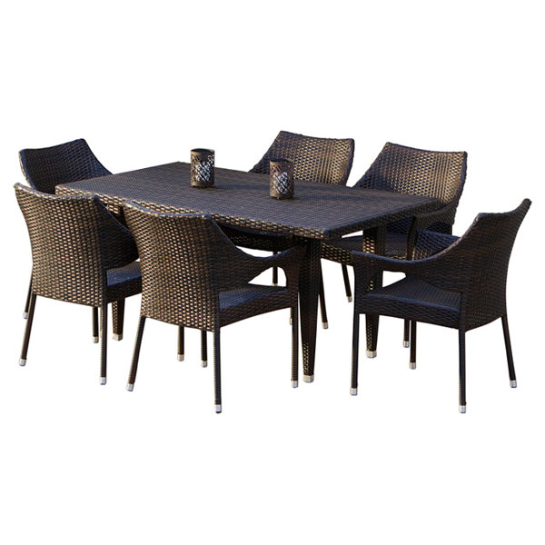 Wood GEMEZO Wicker Patio Dining Sets You'll Love Wayfair